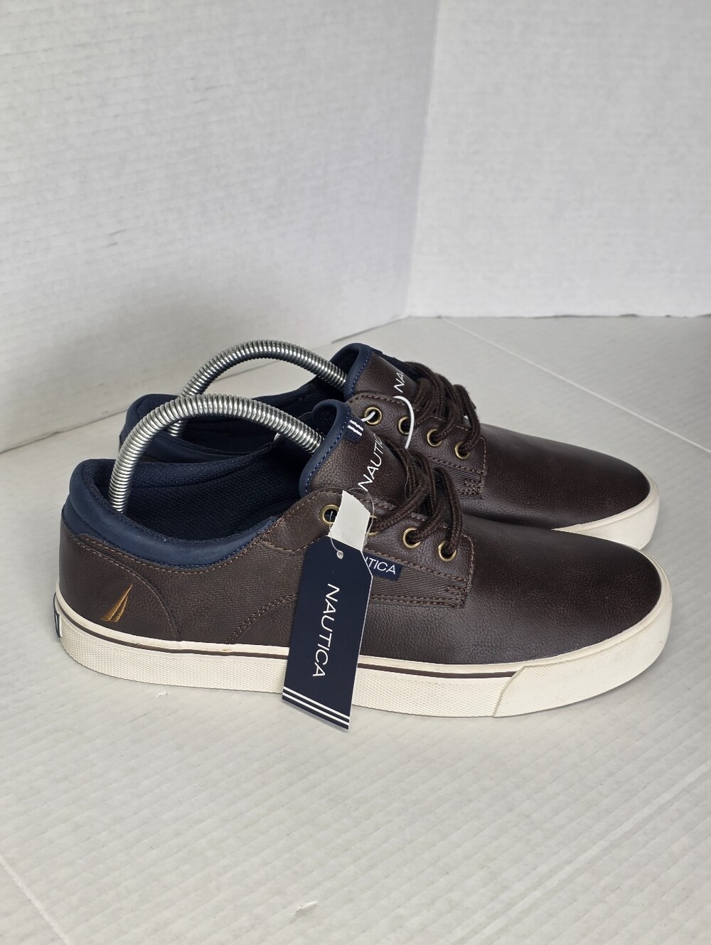 New Nautica Currie Sneakers Mens Size 9 Lace Up Brown